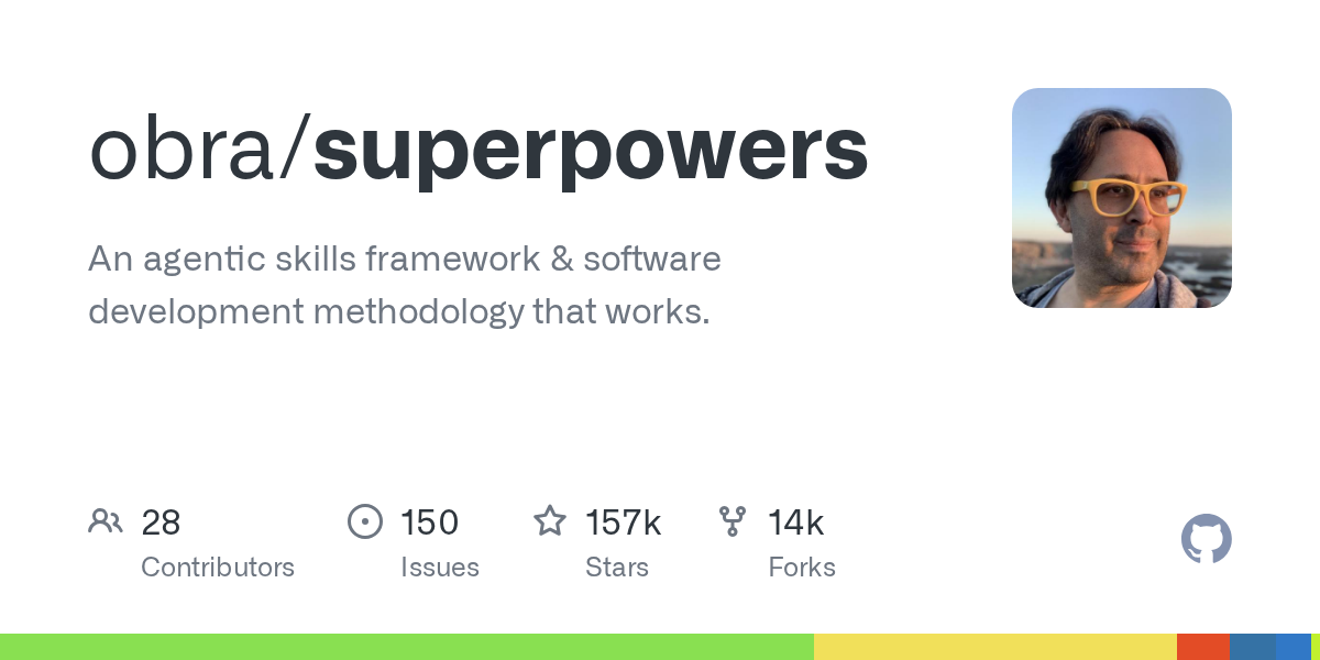 Superpowers plugin voor Claude Code, GitHub overview